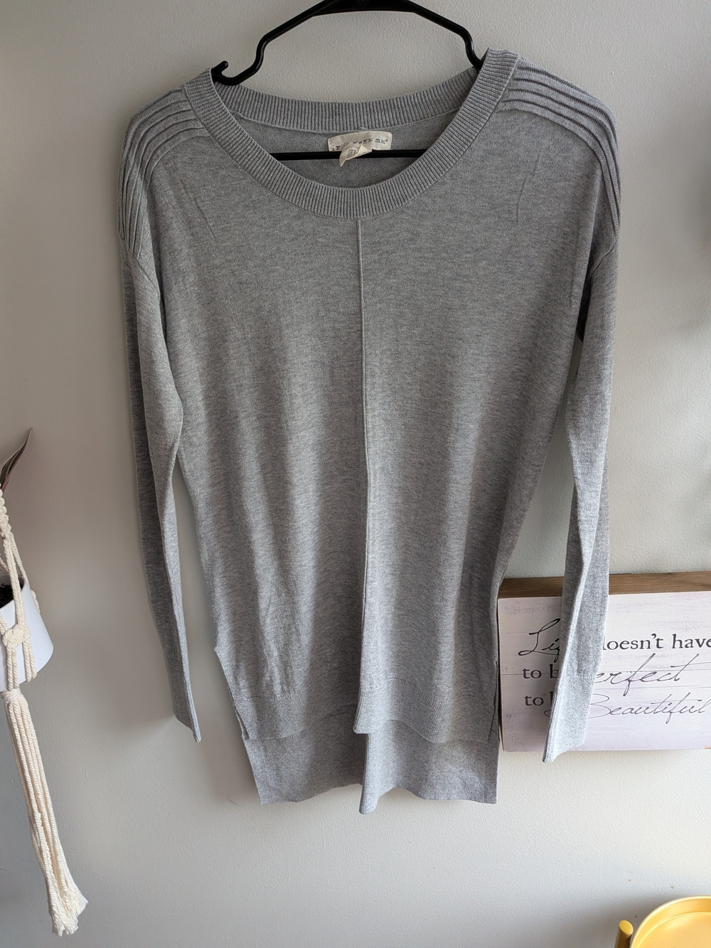 if it were me Light Gray Crewneck Sweater In Excellent Condition